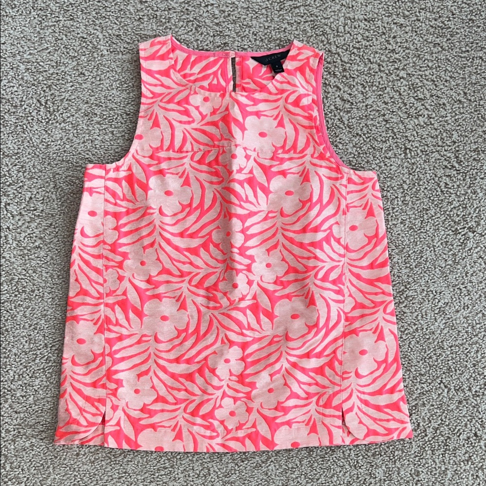 J. Crew Pink and White Floral Top